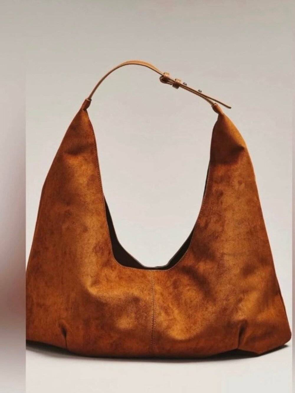 NWT Anthropologie Large Faux Suede Slouchy Tote - Picture 12 of 13